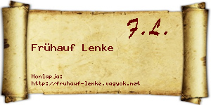 Frühauf Lenke névjegykártya